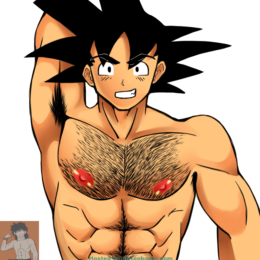 Goku shirtless hairy chest and pits