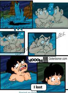 Goku Bathes with Gohan - Oravlex Comic 1