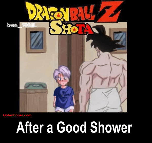 600px x 564px - After a Good shower (Goku x Trunks) (Shota) (Color)